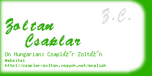 zoltan csaplar business card